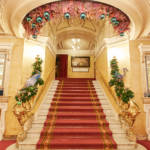 Liberty christmas decorations at The London Palladium